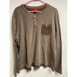 Guess Los Angeles XXL long sleeve brown men’s shirt‎